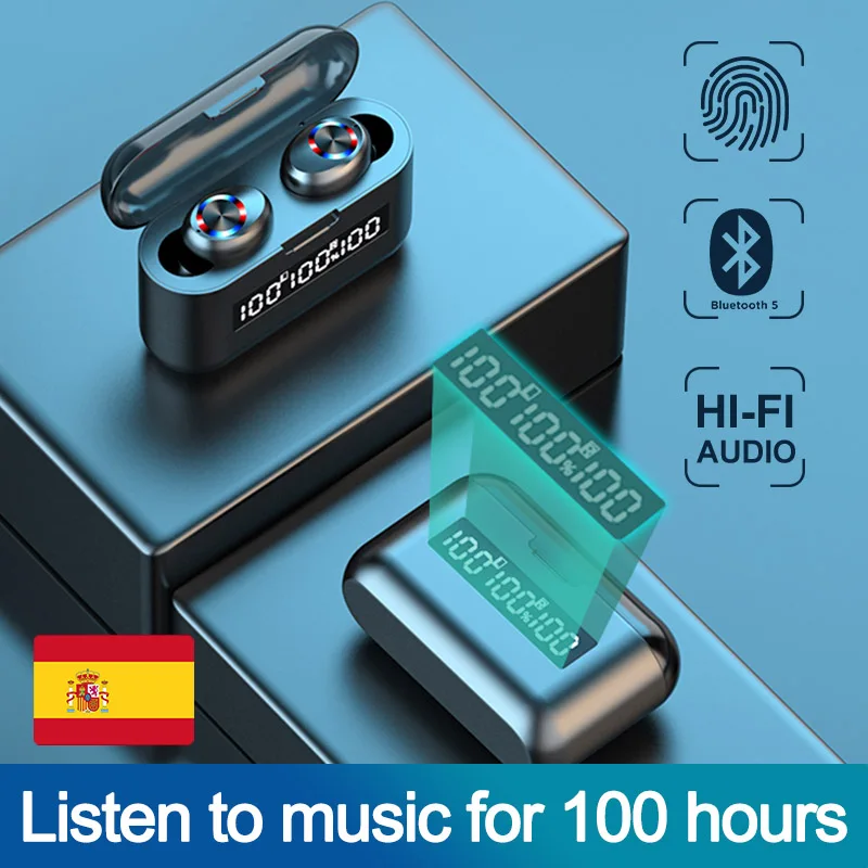 Bluetooth наушники светодиодный Беспроводной вкладыши TWS с спорта С микрофоном