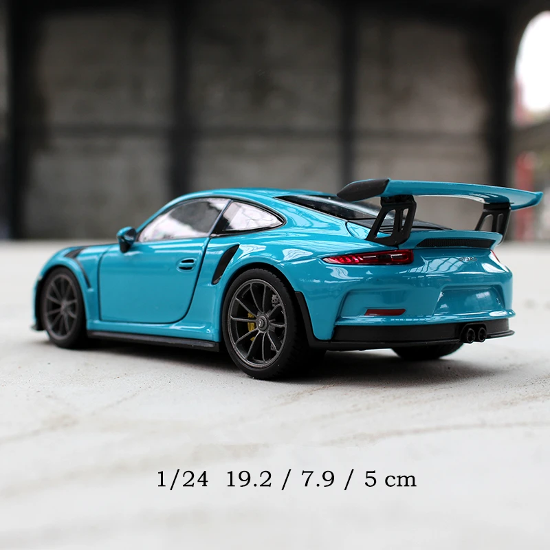 Welly 1:24 Porsche 911 GT3 RS синий автомобильный брелок для автомобильных ключей