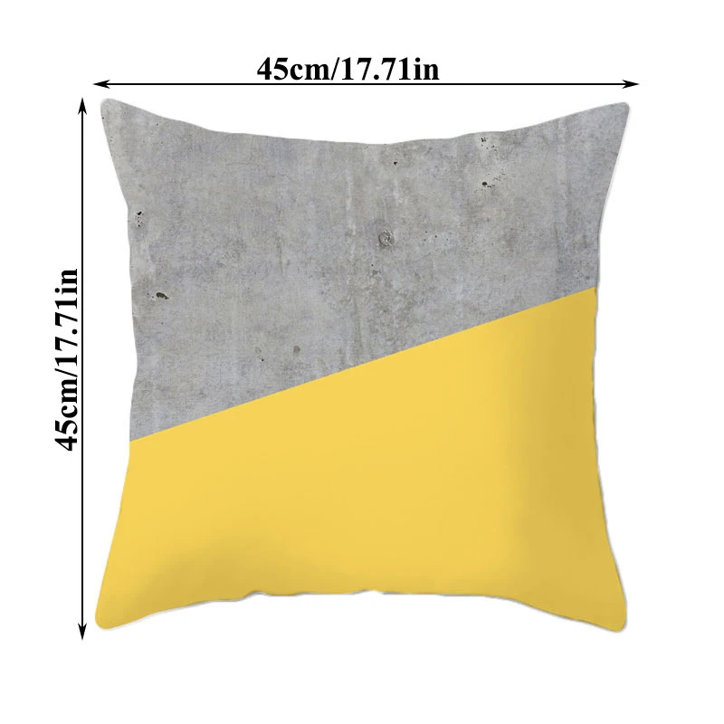 

Yellow Series Nordic Style Peach Skin Pillow Case Decorative Pillowcase Throw Pillow Case Polyester Print Pillow Cover 45*45cm