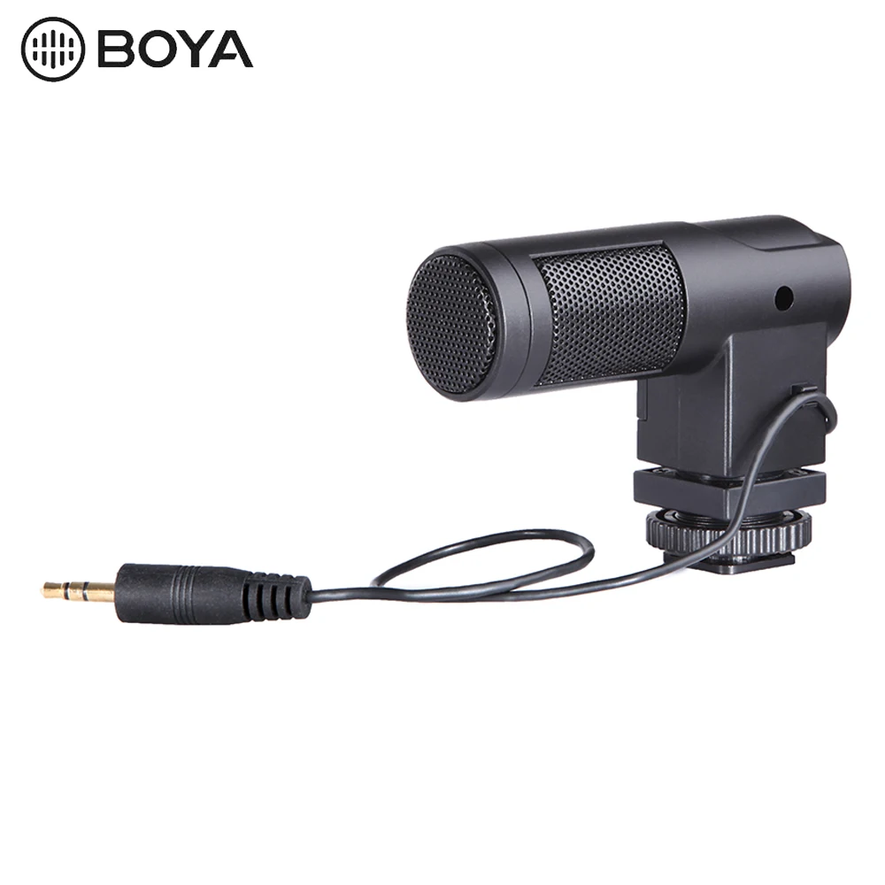 BOYA BY-V01 3 5 мм разъем мини стерео микрофон X/Y камера конденсаторный для цифровой DSLR