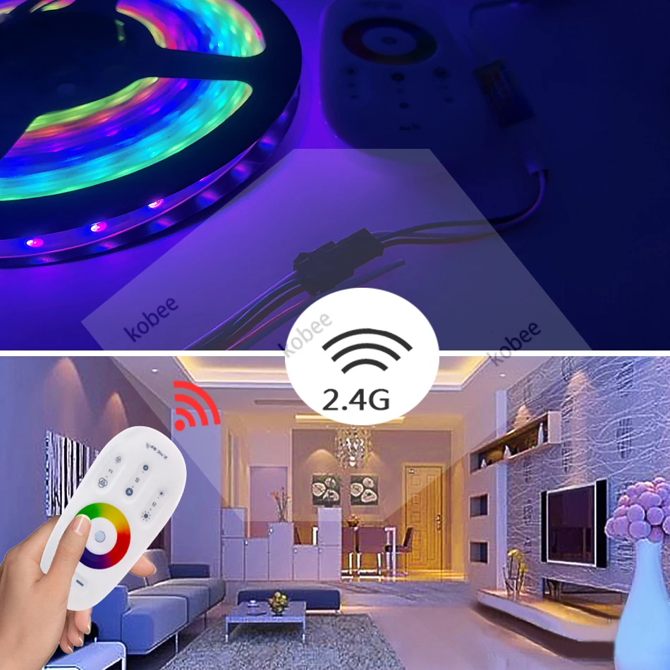 2 4G контроллер светодиодных лент RF RGB WS2811 сенсорный мини DC5-24V для WS2812B SK6812 прибор