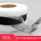 Двусторонняя клейкая тканевая лента, белые, черные Лоскутные подкладки, Железная на расплавленном поясе, DIY аксессуары для шитья одежды