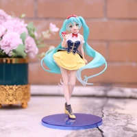 anime hatsune miku figure 19cm snow white apple figurines toys for boys action animation peripherals model free shipping items