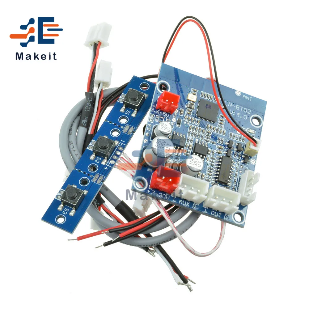 DC 3 6 30V автомобильный Bluetooth аудио Плата приема модуль 5 мм разъем для