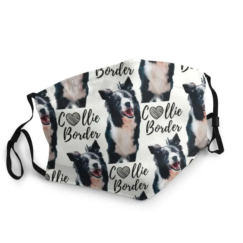 

Многоразовая маска для рта и лица Border Collie, маска унисекс для собак, пылезащитный чехол, респиратор, маска