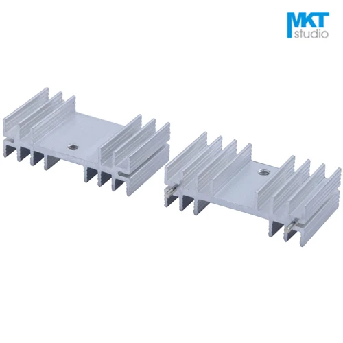 

10Pcs White 20*36*11mm Aluminum Cooling Fin Radiator Heat Sink With Pins For TO-3P, MOS, IC, Amplifier, Power