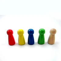 5pcsset 3115mm chess pieces board games accessories wood pawnchess card pieces for board game