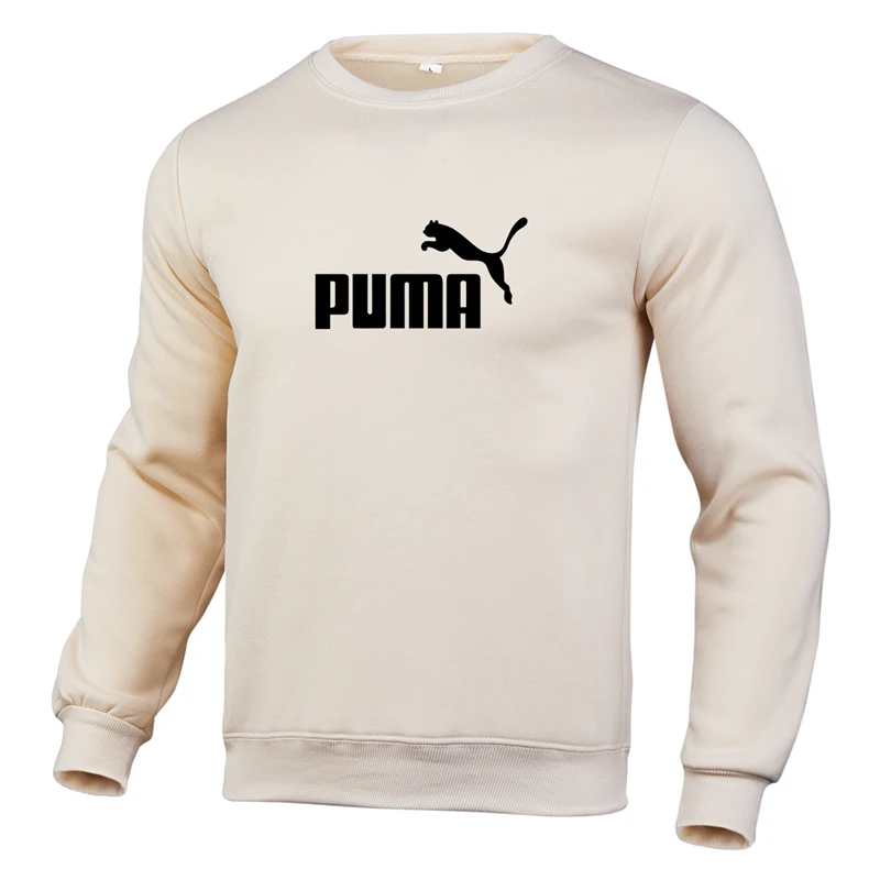 

2021 men's spring and autumn pure cotton simple fashion street style round collar Pullover casual wear loose warm shirt