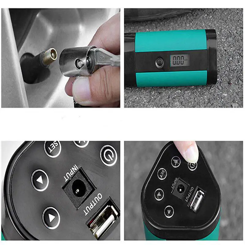 Портативный мини умный насос 4LED лампы Электрический пневматический цилиндр 120 Вт