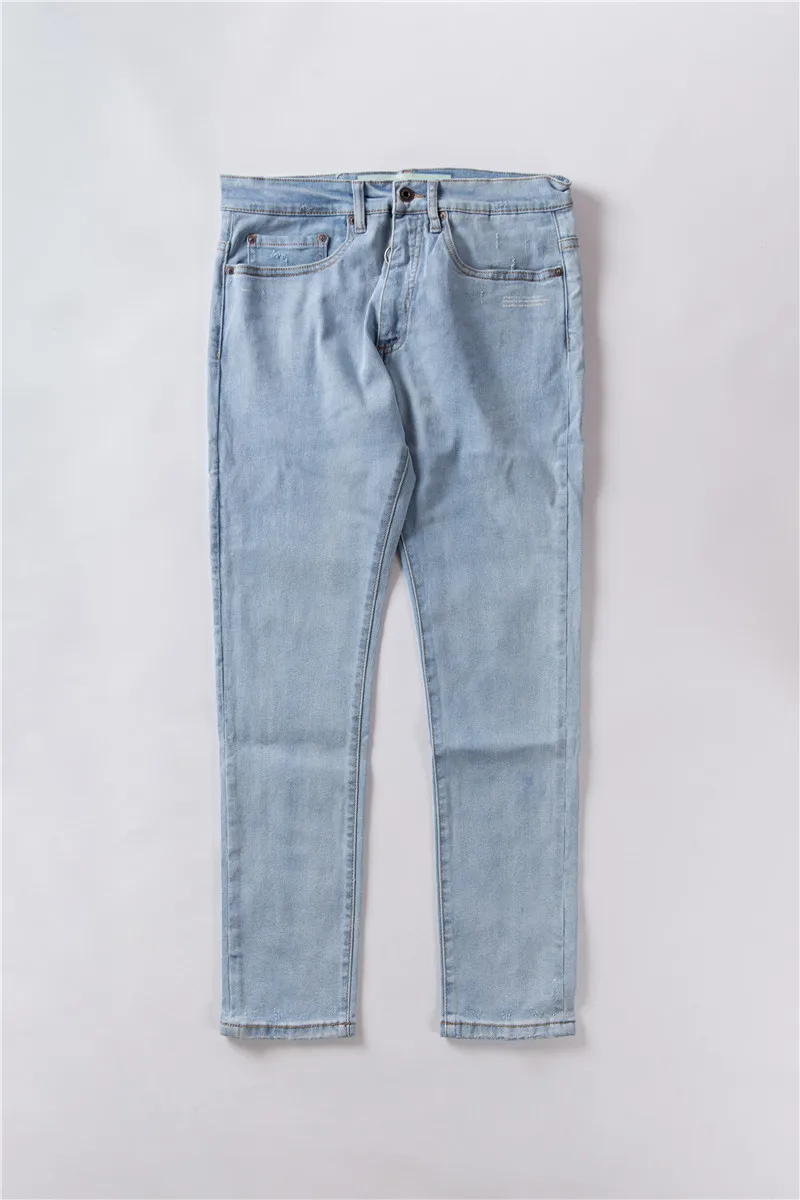 2021Men's Jeans Fashion Jeans Printed Blue Jeans Men's and Women's Jeans