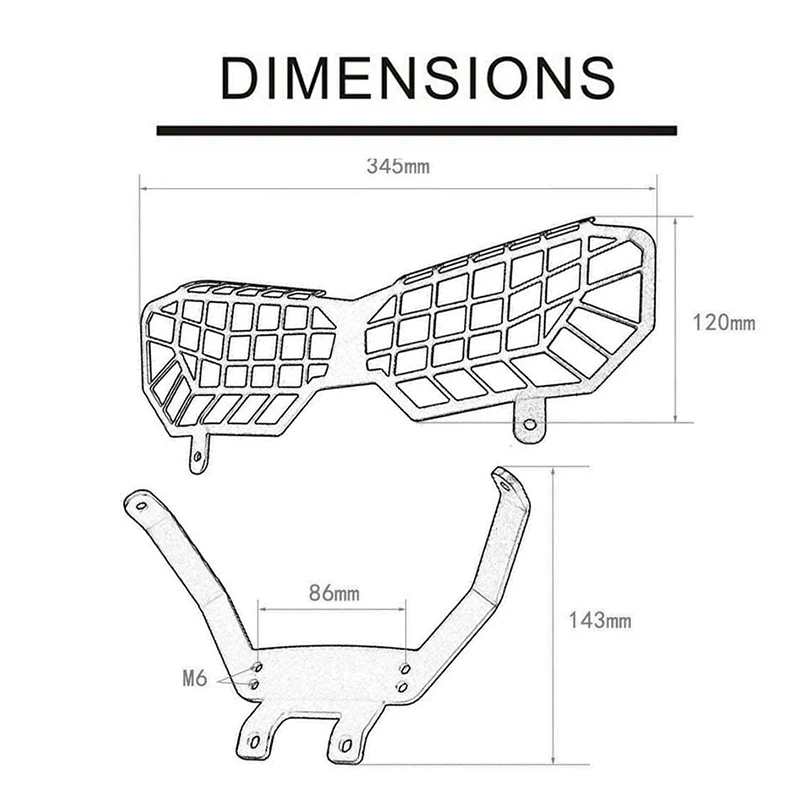 

Motorcycle Headlight Guard Mesh Cover Grill Protector for Honda CRF1000L Africa Twin Adventure Sports 2016-2019