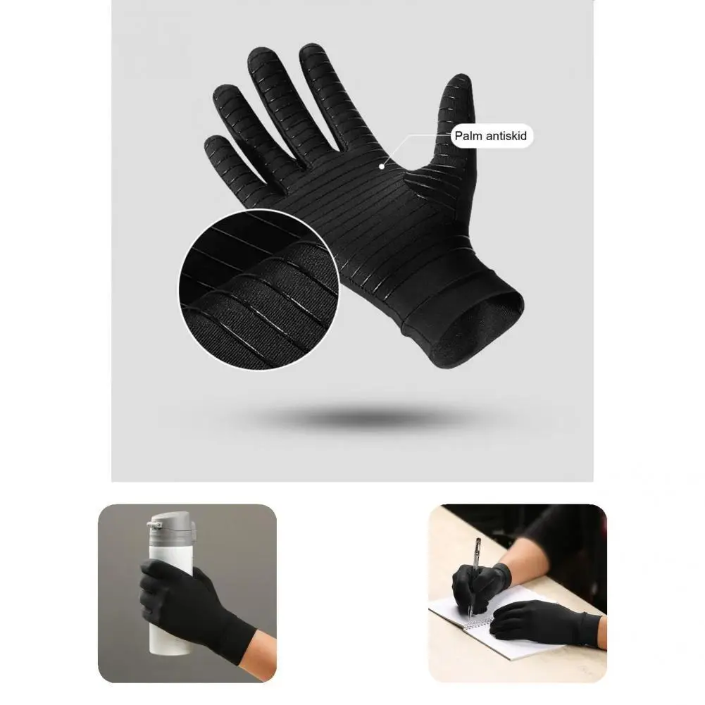

1 Pair Gloves Sweat-absorbent Unisex Gloves Non-Slip Stretchy Arthritis Gloves
