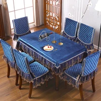 velvet tablecloth chair cushion cover wedding table cloth european solid color hotel dining table rectangular table covers
