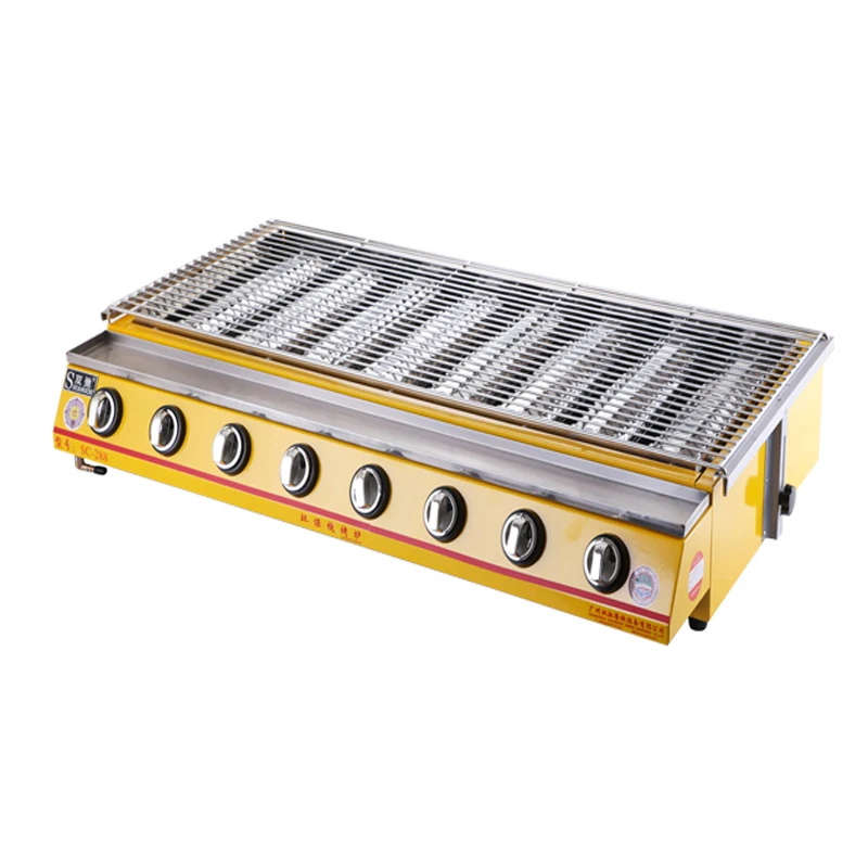 

Liquefied Gas Environmentally Friendly Smokeless Barbecue Commercial Gas Grille Household Barbecue Oyster Grilled Fish Stove
