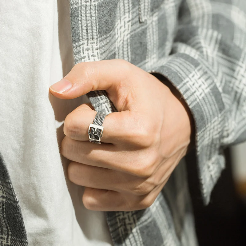 Женское Винтажное кольцо на палец серебристого цвета регулируемый размер |