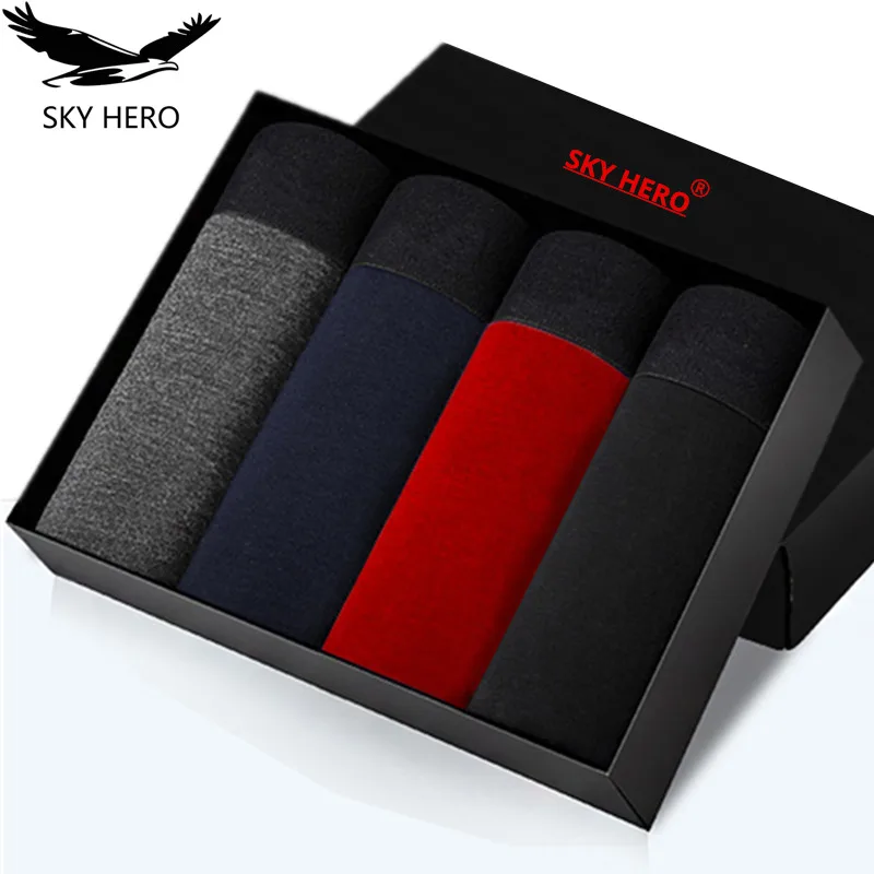 4 шт./лот хлопковое Мужское нижнее белье боксеры мужские трусы шорты домашние Hombre