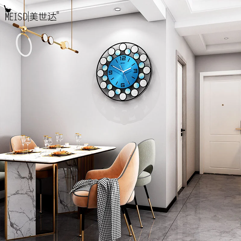MEISD качество акриловые настенные часы с печатью под дерево подвесное настенное