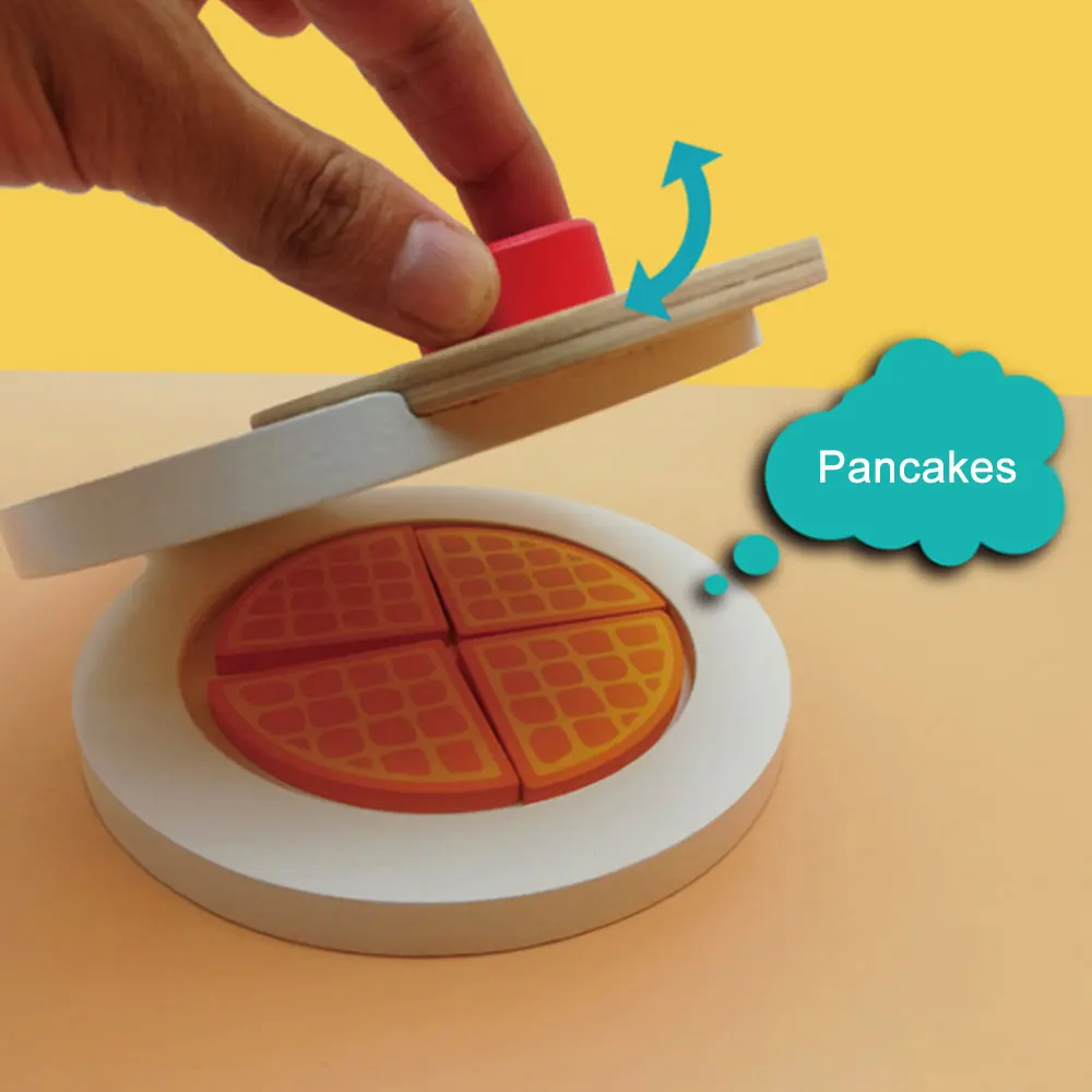Детская модель для раннего обучения деревянная машина приготовления блинов