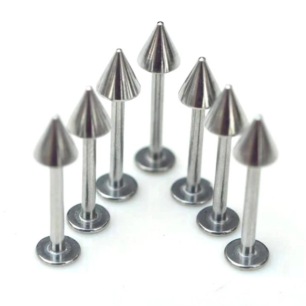 Оптовая продажа 30 шт./лот 316L серьги гвоздики из хирургической стали с шипами для