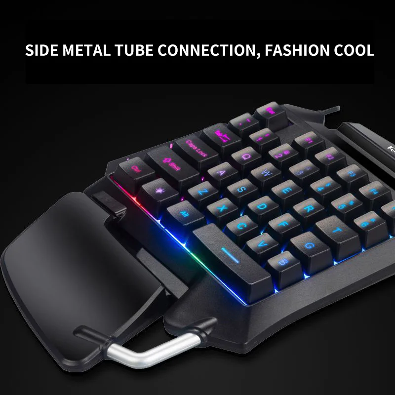 Новая Механическая игровая клавиатура для одной руки со светодиодной подсветкой