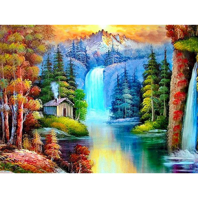 

GATYZTORY Painting By Numbers Natural Scenery Kit Modern Wall Art DIY Oil Painting Picture By Number Paints Home Decoration