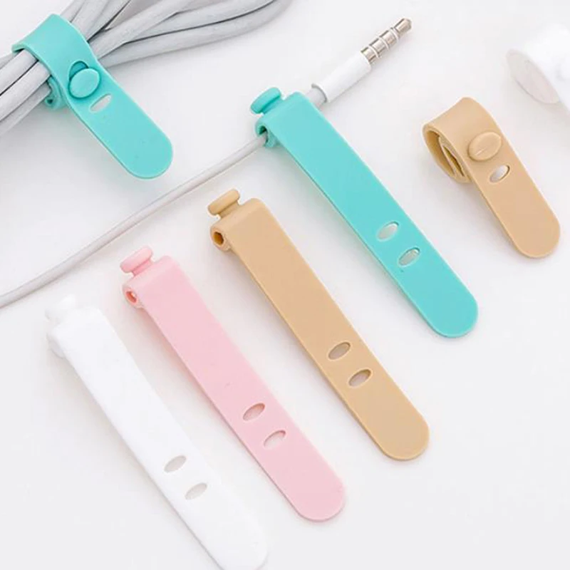 Harness Cable Fastener Marker Straps Power Wire Management Cable Winder Data Cable Tie Silicone Clamp Hook Loop Cable Wiring
