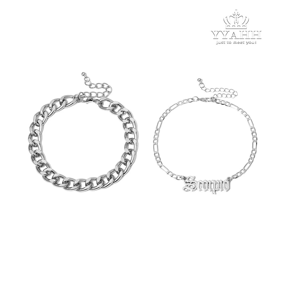 

European and American Geometric Chain Simple Beach Flower Letter Hollow Foot Chain.