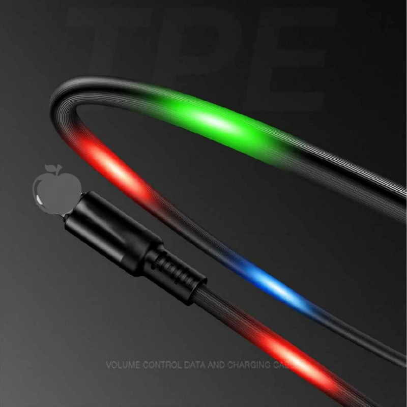 Colorful LED Light Flash Magnetic Fast Charging Micro USB Type C Cable Charger For iPhone XS X 8 7 Samsung USB C Cable