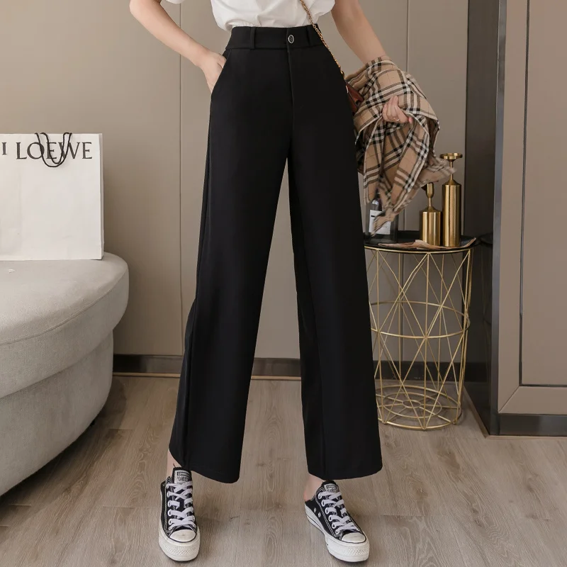 

SHZQ Sweatpants Women Clothes Pants Streetwear Summer Fashion Korean Style Wide Leg Harajuku Baggy Black High Waisted Vinta