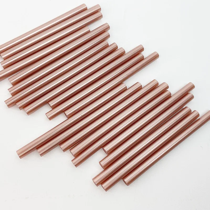 

200mm Hot Melt Glue Stick Retro Metallic Color Bronze Rose Gold Lacquer Wax Seal DIY Tools High Viscosity Adhesive 7mm*10PCS