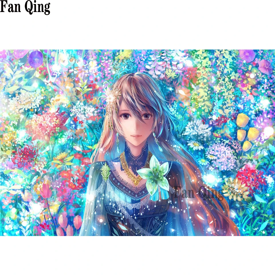 Алмазная 5D мозаика Стразы картина с красивыми цветами для вышивки крестиком