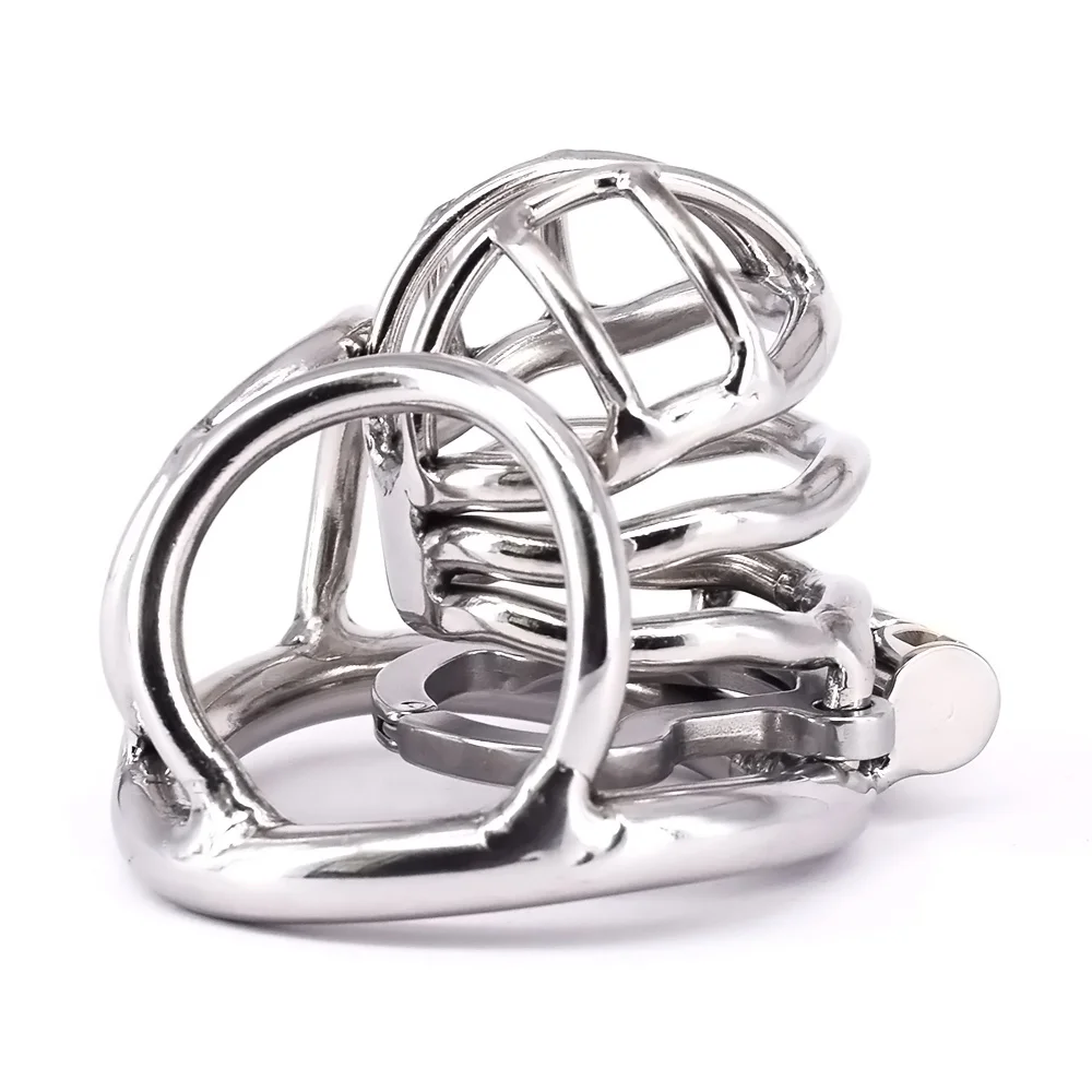 Нержавеющая сталь Мужской петух клетка Блокировка металлическое кольцо для