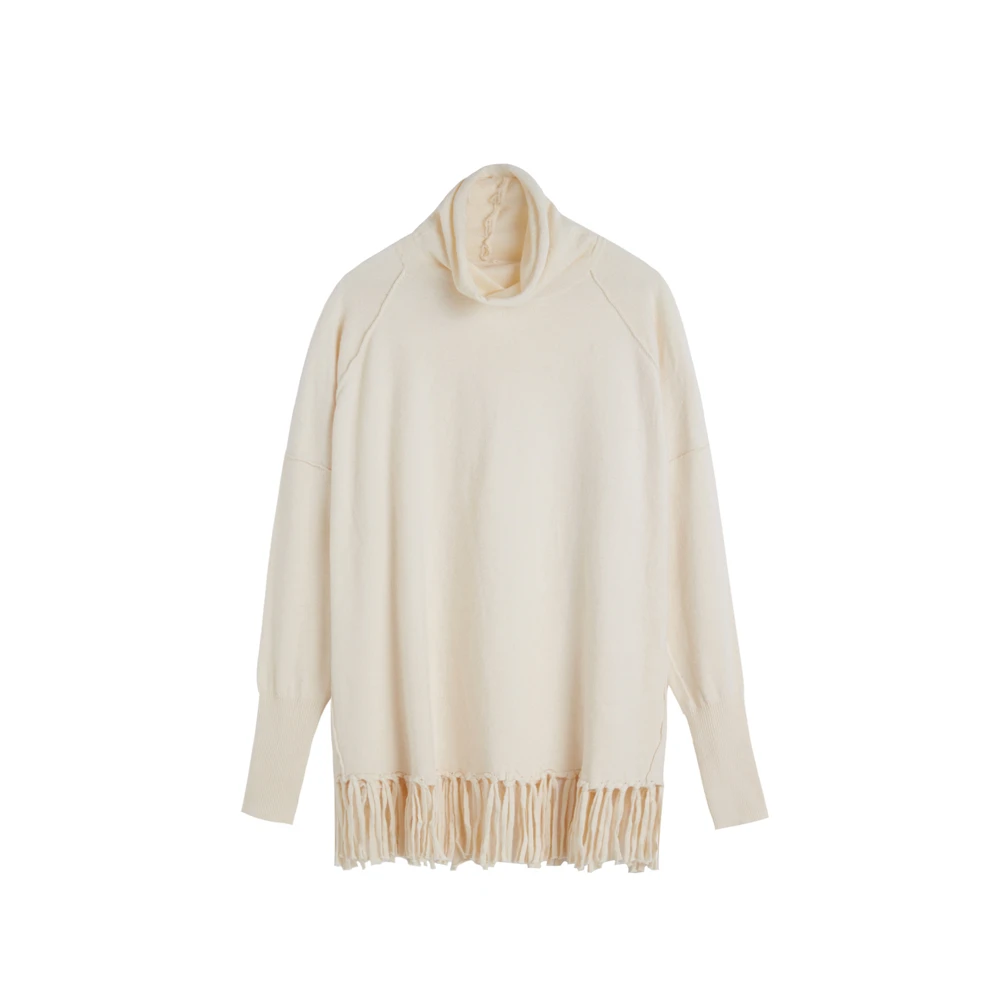 Женский трикотажный свитер-пончо большие размеры | Женская одежда