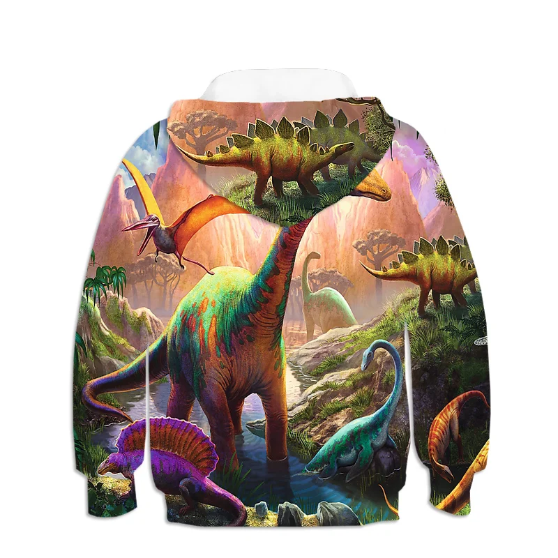 

Spring Boys Sweatshirt Dinosaur Hoodies Cool Fashion Children Autumn 3D Printed Hoodies Girl Animal Pullover Hoodies