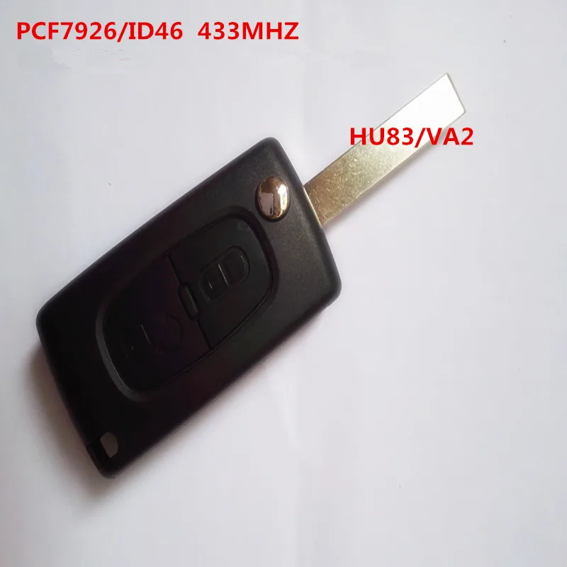 Выкидной складной БЕСКЛЮЧЕВОЙ дистанционный ключ CE0536 433 МГц ID46 FSK/ASK чип PCF7926 для