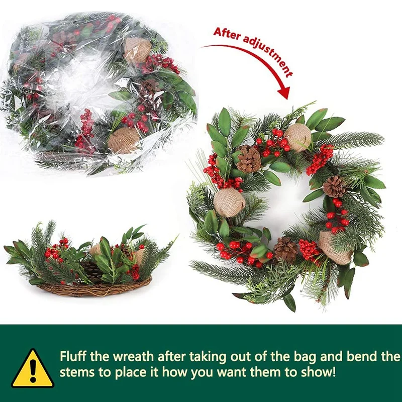 

Christmas Door Wreath Pine Artificial Christmas Wreath Christmas Christmas Front Door Hanging Wreath