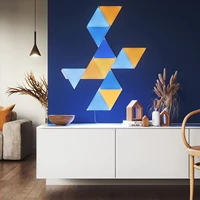 smart triangle rgb led wall light panels rhythm edition work with alexa for bedroom living room gaming room party decor