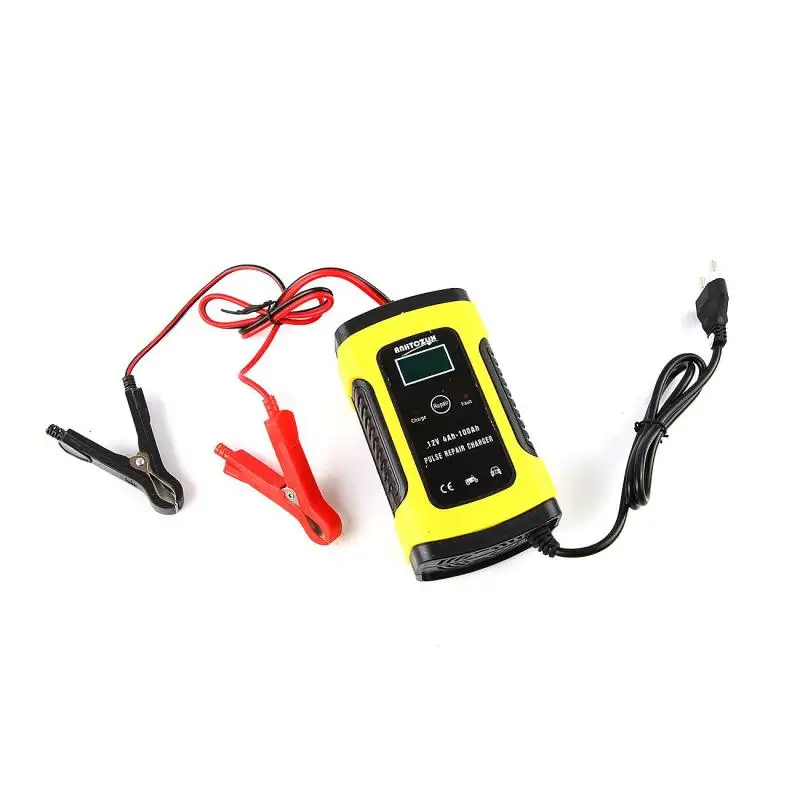 12V 6A Motorcycle Truck Car Battery Charger with Digital LCD Display Universal Power Pulse Repair Lead Acid Battery-chargers