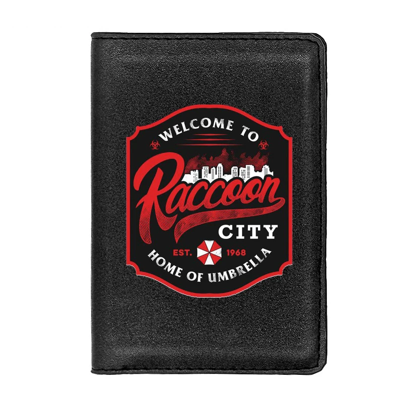 

Высококачественная обложка для паспорта для путешествий кожаный кошелек Raccoon City мужская женская обложка на паспорт
