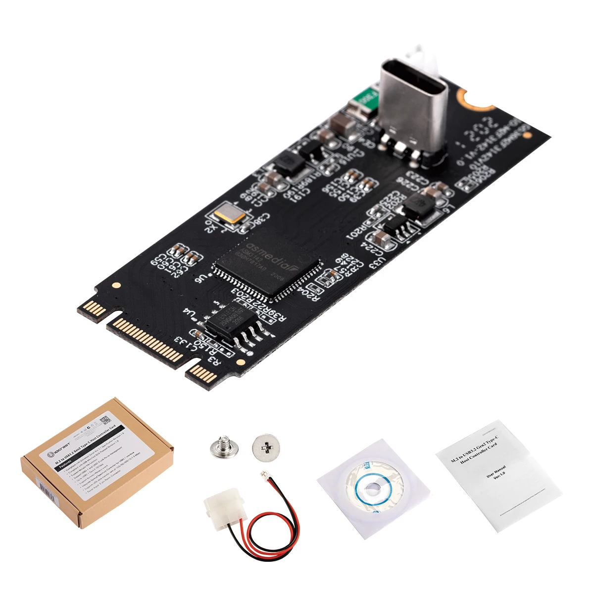 iocrest usb 32 gen 2 10 гбитс 1 портовый type c m 2 22x60 b m клю