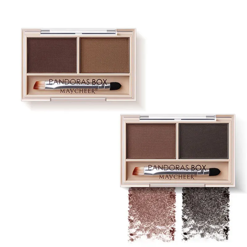 Бренд MAYCHEER палитра пудры для бровей макияж натуральный коричневый глаз