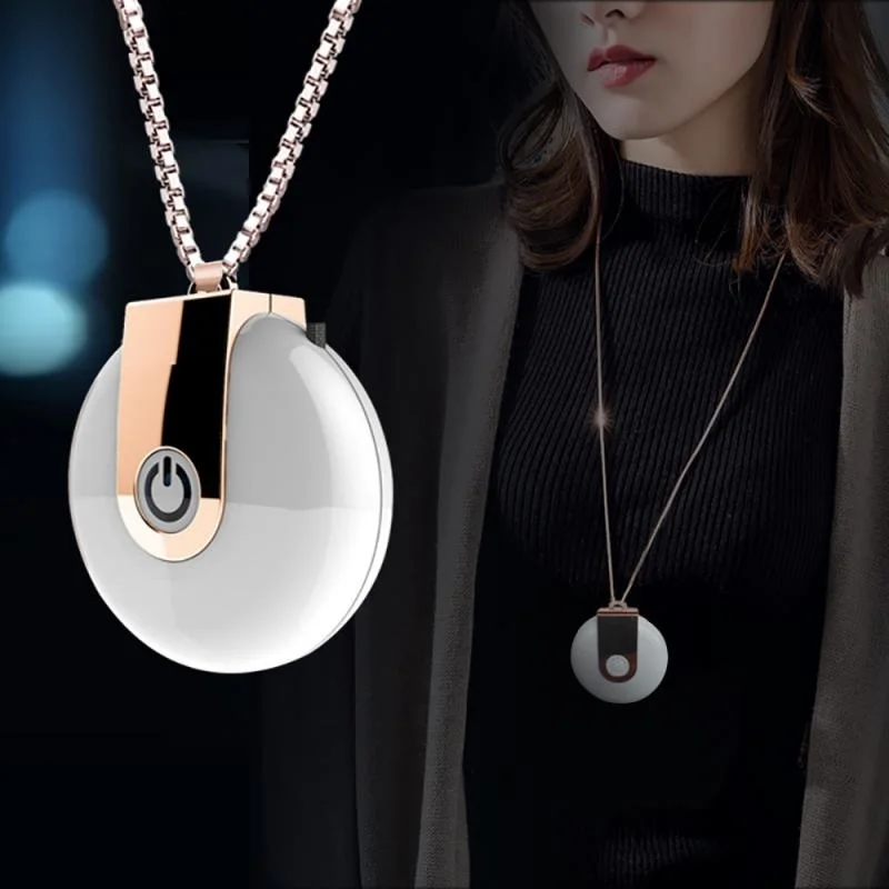 

Portable Wearable Air Purifier Personal Mini Air Necklace Negative Ion Air Freshener - No Radiation Low Noise for Adults