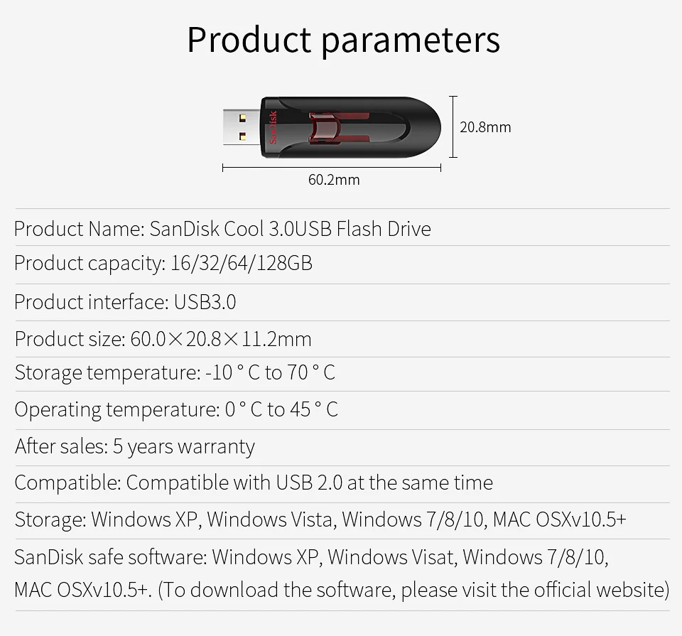 SanDisk CZ600 USB 3,0 флэш-накопитель 128 Гб 64 ГБ 32 ГБ 16 г высокоскоростной USB флэш-накопитель карта памяти Флешка 3,0 U диск Кле usb для работы