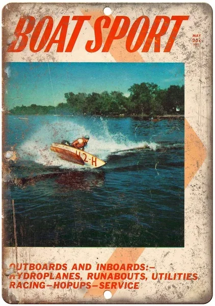 

Вывеска из олова в стиле ретро, Спортивная винтажная алюминиевая металлическая вывеска с лодочкой, настенное украшение