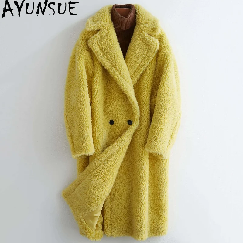 

Пальто из овчины, Женское зимнее теплое меховое пальто, женские Куртки из натуральной шерсти, женская одежда, Casaco Feminino Gxy200