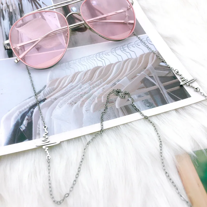 Tide All Match для женщин и мужчин поп певец цепь держатель шнуров очки лаконичный Harajuku