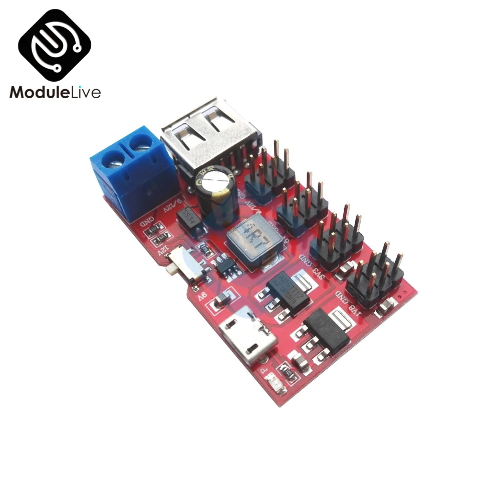 1 шт. мини usb модуль питания от постоянного тока до микро 5 В 8 12 в 3 9 переключатель