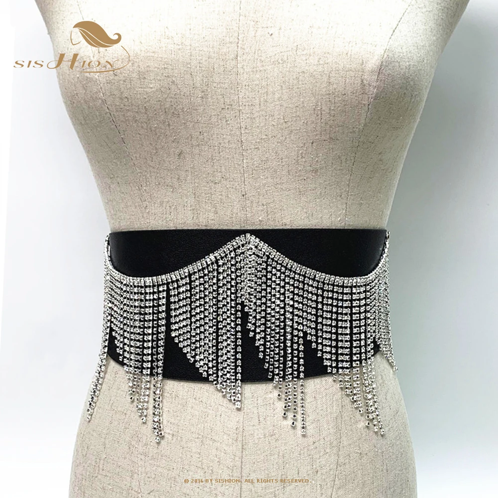 High Elastic Rhinestone Inlay Waistband VD2657 Goth ремень женский Women Black Corset портупея Party Belt ceinture femme Gorset