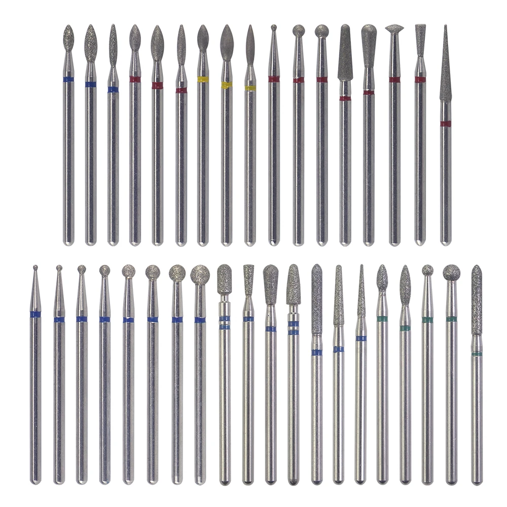 

Набор из 3 Алмазных фрез для маникюра и педикюра, вращающаяся фреза для ногтей, оборудование для средство для удаления кутикул, инструменты