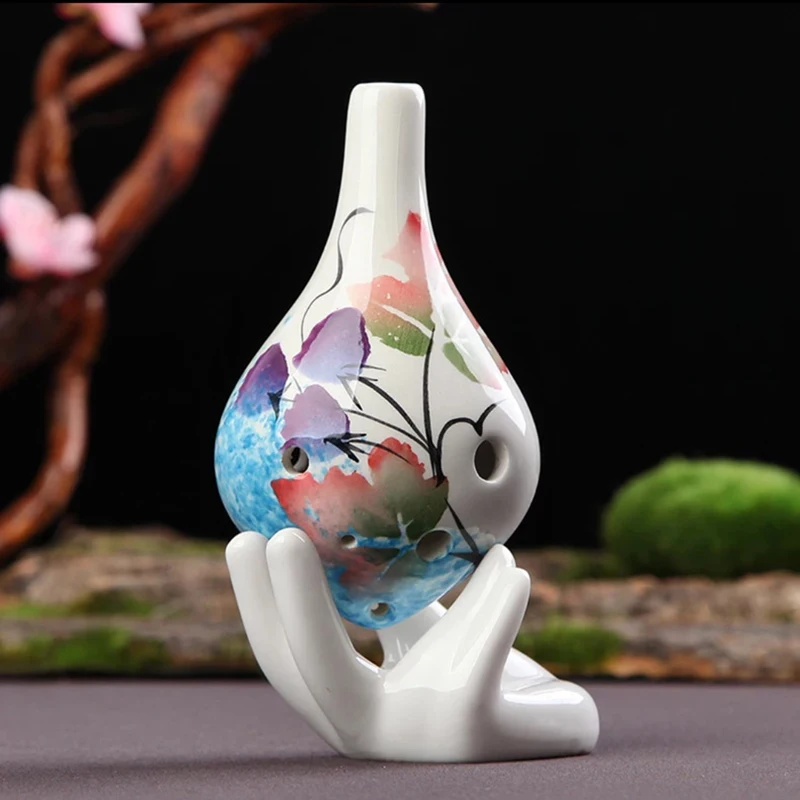 Копченая окарина 6 отверстий маленькая альт C тон начинающая туристический